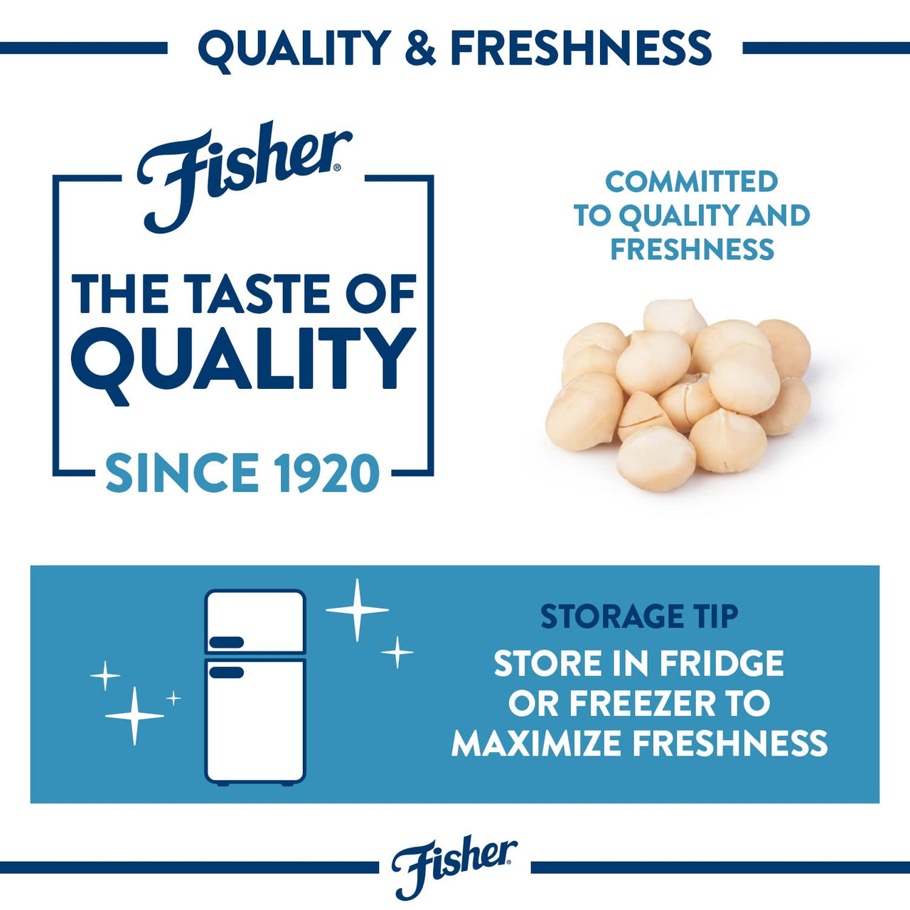 Fisher Macadamias Chopped Unsalted Culinary One-Cup 4.44 oz, Naturally Gluten Free, No Preservatives, Non-GMO, Keto, Paleo, Vegan Friendly