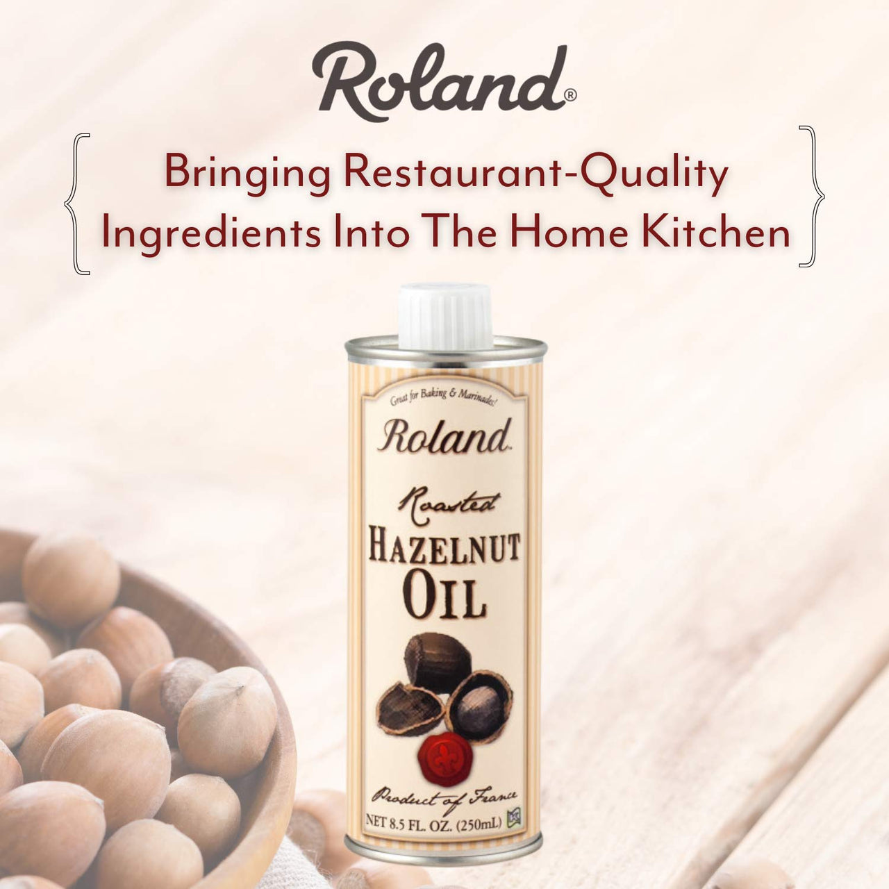 Roland Roasted Hazelnut Oil, 8.5 Ounce