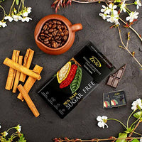 ZEVIC 70% Dark Belgian Sugar Free Chocolate | Vegan & Keto Friendly | Natural Stevia Plant Sweetened | Gluten Free - 96g