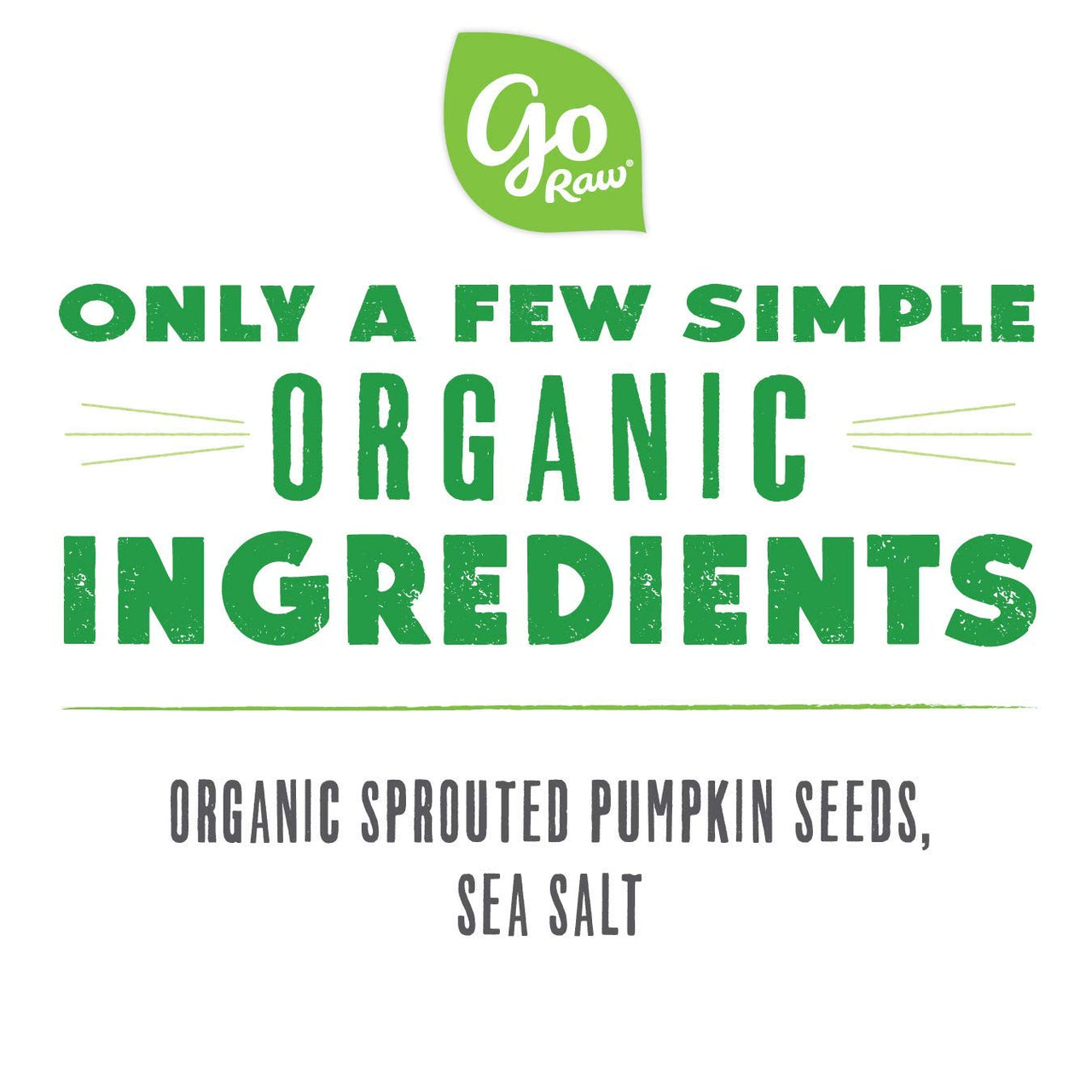 Go Raw Pumpkin Seeds with Sea Salt, Sprouted & Organic, 14 oz. Bag | Keto | Vegan | Gluten Free Snacks | Superfood