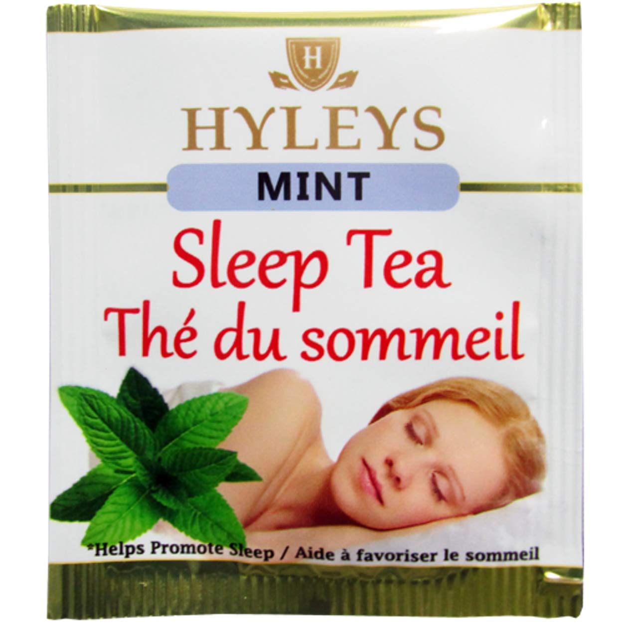 HYLEYS Tea Sleep Mint Herbal Tea - 25 Tea Bags (Caffeine Free, Gmo Free, Gluten Free, Dairy Free, Sugar Free & 100% Natural, Decaf)