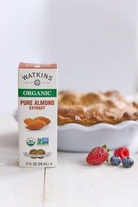 Watkins Organic Pure Almond Extract, Non-GMO, Kosher, 2 oz. Bottle, 1-Pack