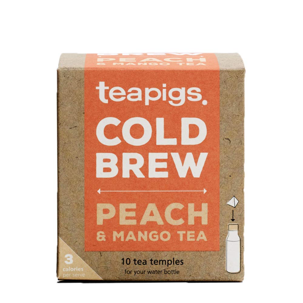 Teapigs Peach And Mango Cold Brew Made With Whole Fruit (6 Packs of 10 Tea Bags)