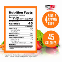 LonoLife - Chicken Bone Broth Single Serve Cups - 8g Collagen Protein - Grass-Fed, Gluten-Free - Keto & Paleo Friendly - 4 count