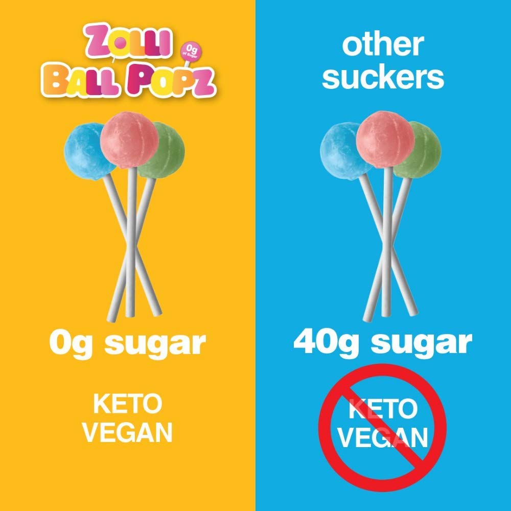 Zollipops The Clean Teeth Pops, Anti Cavity Lollipops, Ball Popz, 5.2 oz (Packaging May Vary)