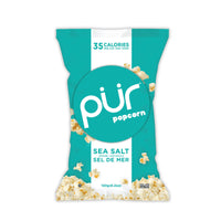 PUR Popcorn | 100% Whole Grain Snack | Nut & Peanut Free, Vegan, Non-GMO & Gluten Free | Sea Salt Flavored Popcorn (Pack of 1)