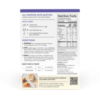 King Arthur Baking Keto Muffin Mix, All Purpose, 1g Net Carbs 0g Added Sugar Per Serving, Low Carb & Keto Friendly, 10 oz, White