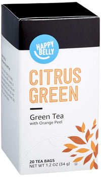 Happy Belly Citrus Green Tea Bags, 20 Count