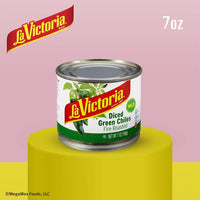 LA VICTORIA Fire Roasted Diced Green Chiles Mild, 7 Oz