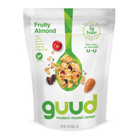 GUUD Fruity Almond Muesli Cereal, 12 Ounce, Gluten Free, Oats, Raisins, Almonds, Cranberries, Flax Seeds, Pumpkin Seeds, Vegan, Non-GMO Certified, Kosher