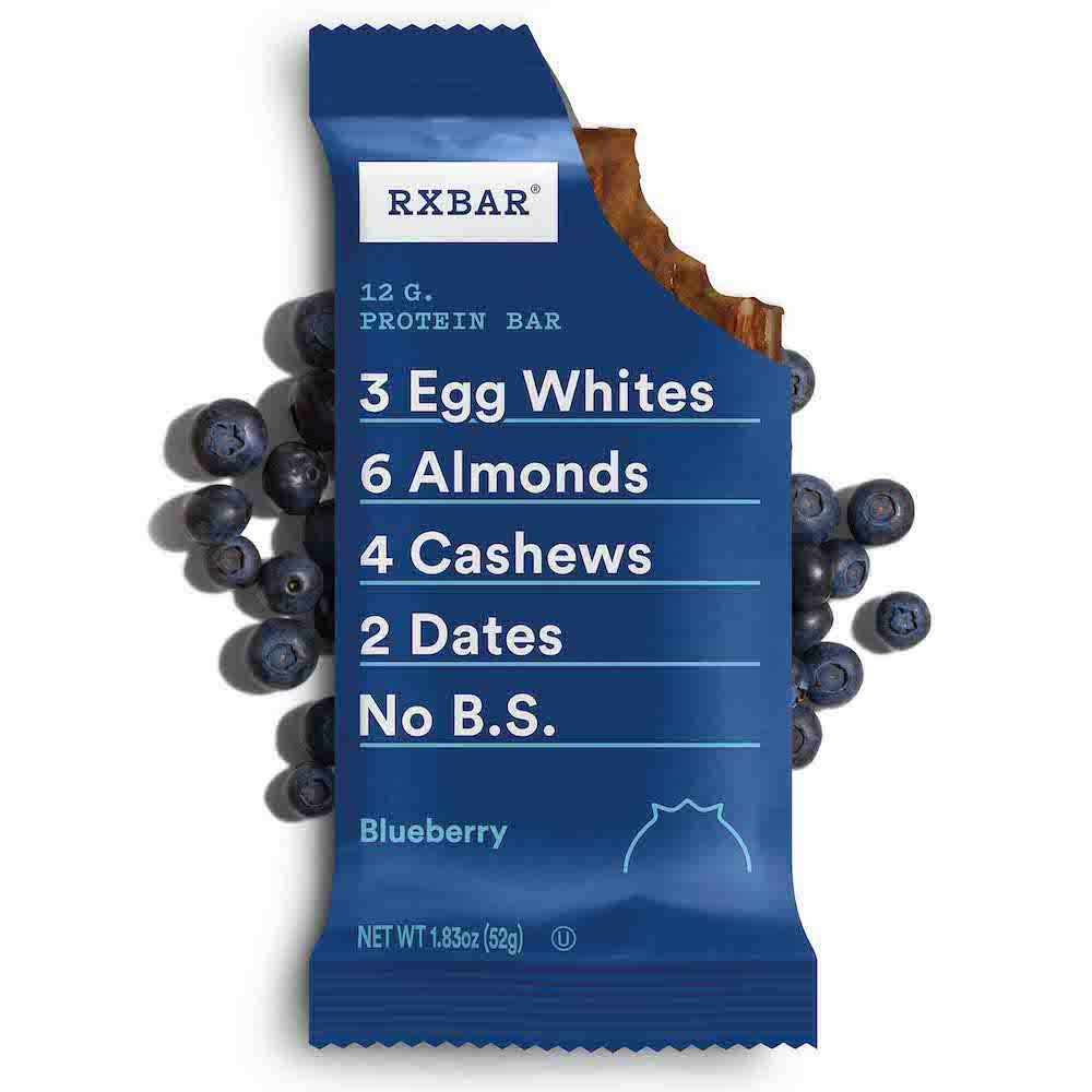 RXBAR Blueberry, Protein Bar, High Protein Snack, Gluten Free ,Pack of 24