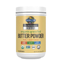 Garden of Life Dr. Formulated Keto Organic Grass Fed Butter Powder, 30 Servings, 8g Fat MCTs and CLA Plus Probiotics - Non-GMO, Gluten Free, Keto & Paleo, Best for Coffee, Shakes & Cooking, 10.58 Oz