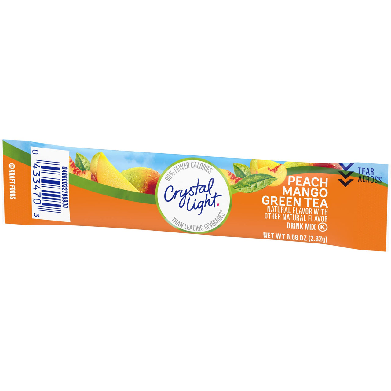Crystal Light Sugar-Free Peach Mango Green Tea On-The-Go Powdered Drink Mix 10 Count