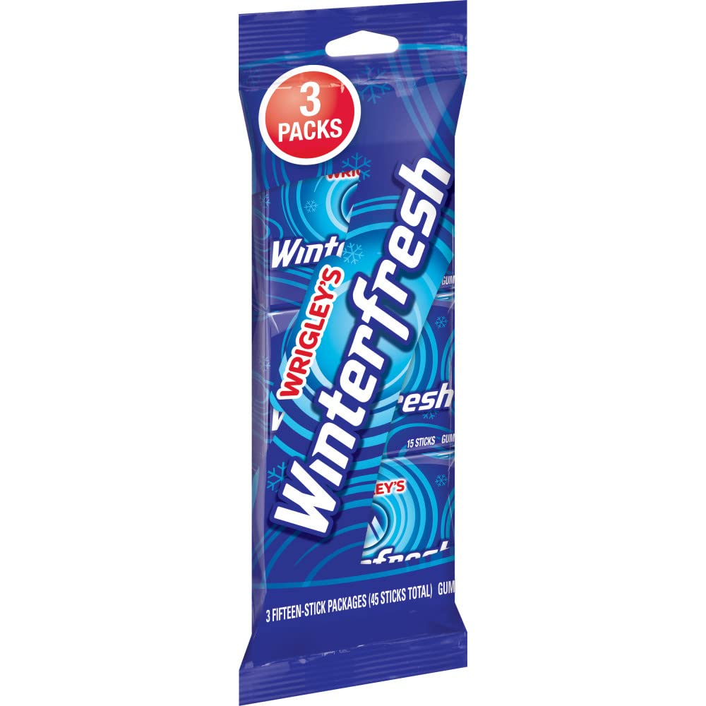Extra Winterfresh Sugarfree Gum, multipack 15 Count (Pack of 3)
