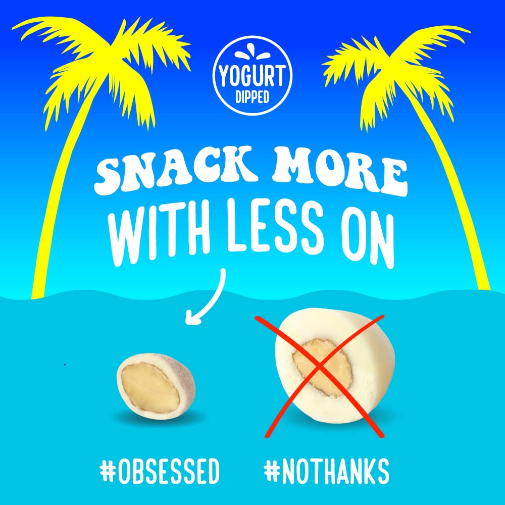 SkinnyDipped Lemon Bliss Yogurt Covered Almonds, Healthy Snack, Plant Protein, Gluten Free, 0.46 Ounce (Pack of 24)