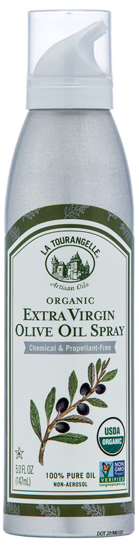 La Tourangelle Extra Virgin Olive Oil Spray, Cold-Pressed Extra Virgin, All-Natural, Artisanal, Great for Cooking, Sauteing, Grilling, and Dressing, Cooking Spray Oil, 5 fl oz