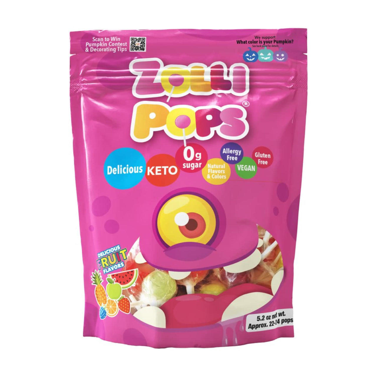 Zollipops - Halloween Variety Pack - Clean Teeth Lollipops, 5.2 Oz