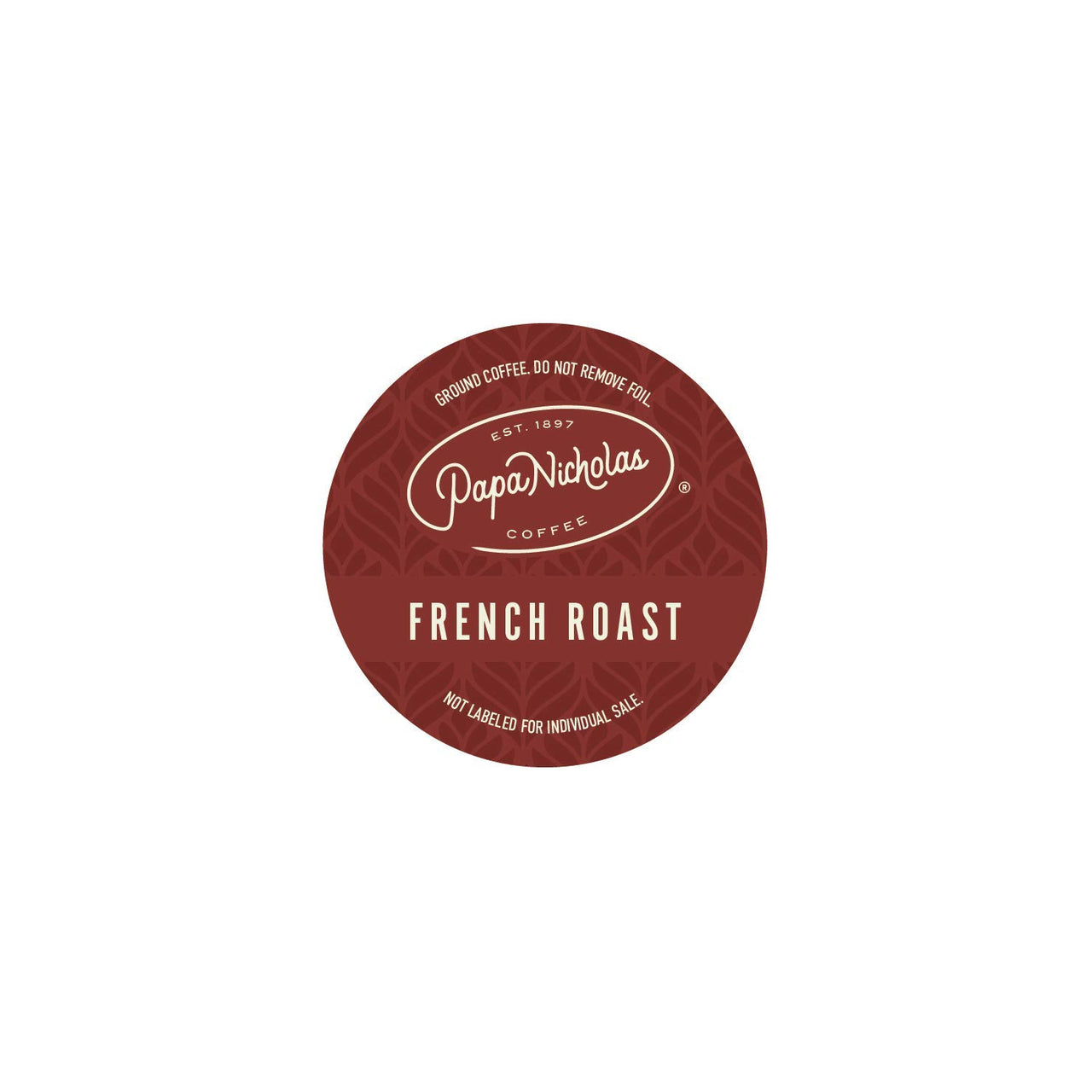 PapaNicholas Coffee Single Serve Coffee Cups, Fits Keurig K Cup Brewers, French Roast, 12 Coffee Pods