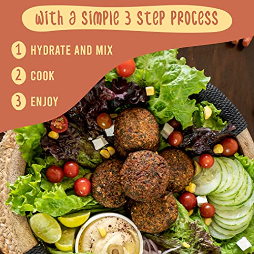 Murginns Falafel Instant Tikki Mix, 160g | Easy to Cook | Chickpea Kebab | Ready to Cook and Eat| High Protein and High Fibre with Vegetables