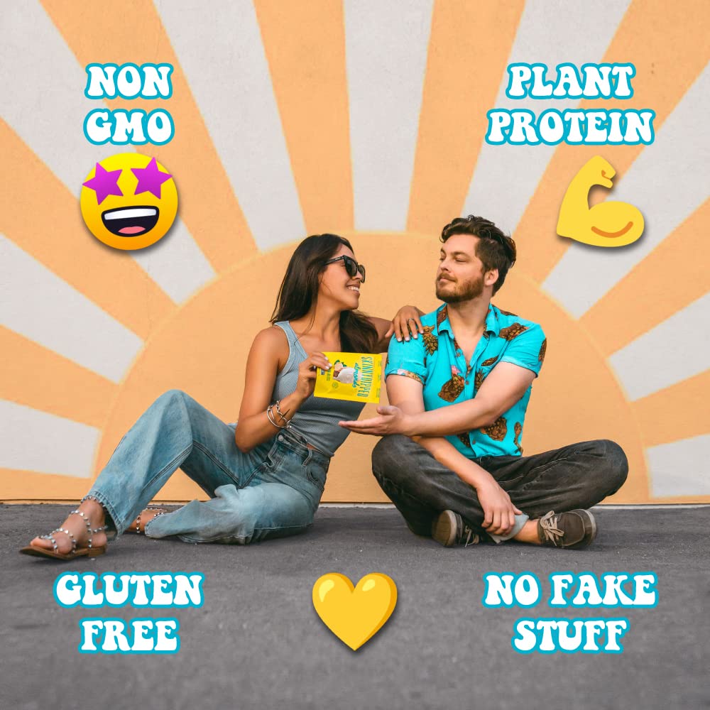 SkinnyDipped Lemon Bliss Yogurt Covered Almonds, Healthy Snack, Plant Protein, Gluten Free, 0.46 Ounce (Pack of 24)