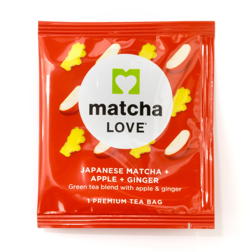 Matcha Love Japanese Matcha + Apple + Ginger, 60 Premium Tea Bags