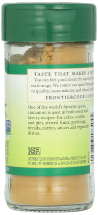 Frontier Cinnamon Ground, Korintje, 1.92-Ounce Bottle (Pack of 2)