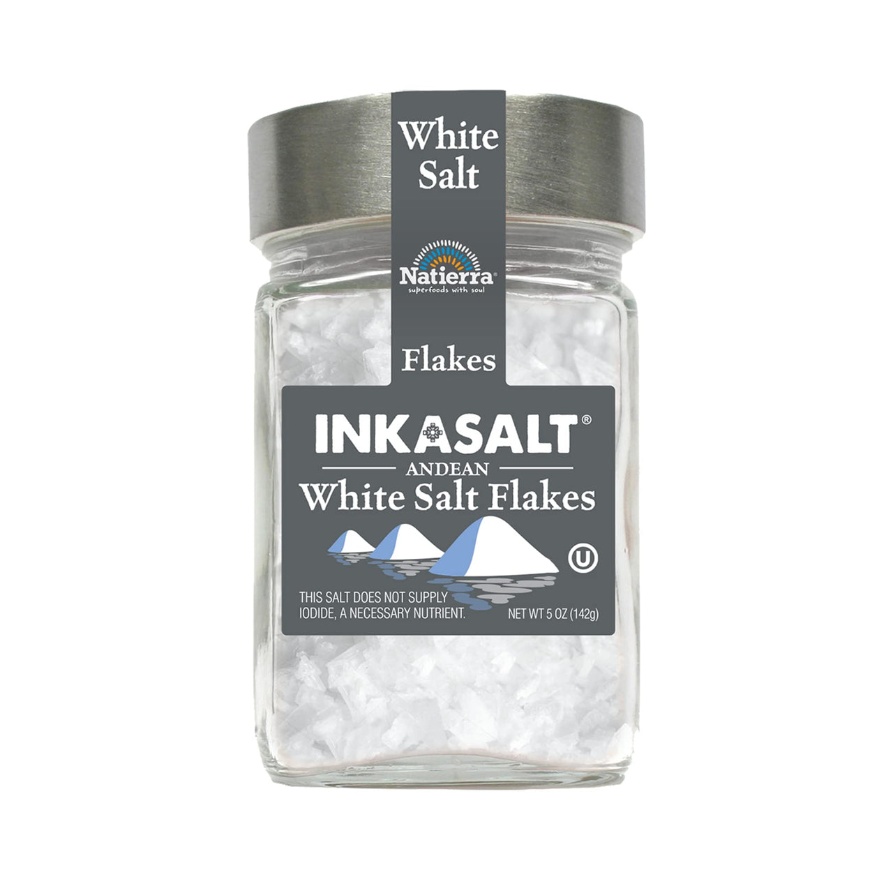NATIERRA InkaSalt White Salt Flakes | 5 Ounce