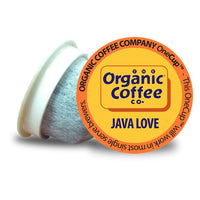 The Organic Coffee Co. Compostable Coffee Pods - Java Love (12 Ct) K Cup Compatible including Keurig 2.0, Medium Roast