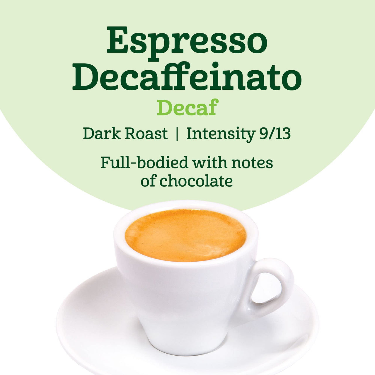 Fresh Espresso Decaffeinato Dark Roast Aluminum Capsules, Compatible with Nespresso Original Brewers, Intensity 9/13, 50 Count (5 Packs of 10)
