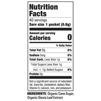 Organic Stevia In The Raw, Plant Based Zero Calorie Natural Sweetener, No Erythritol, Sugar Substitute, Sweetener for Coffee, Hot & Cold Drinks, Non-GMO, Vegan, Gluten-Free, 40 Count Packets (6 Pack)