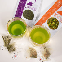 [Sugimoto Tea] Authentic Japanese Matcha Genmaicha from Shizuoka, Japan - Sencha Green Tea with Roasted Rice & Matcha Blend, Compostable Pyramid Tea Bags, (20 Teabags x 3 Packs)