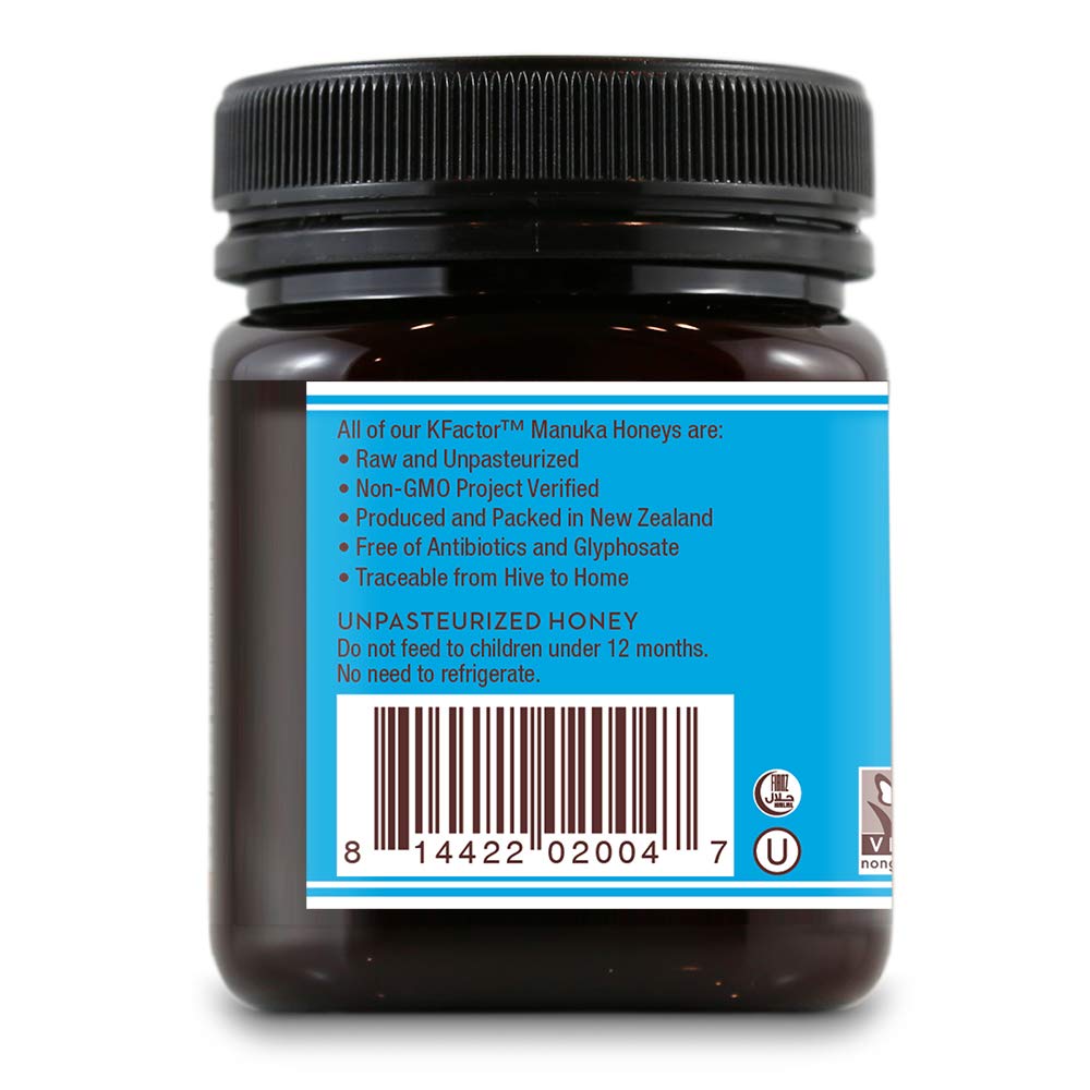 Wedderspoon Raw Premium Manuka Honey, KFactor 12, 8.8 Oz, Unpasteurized, Genuine New Zealand Honey, Non-GMO Superfood, Traceable from Our Hives to Your Home