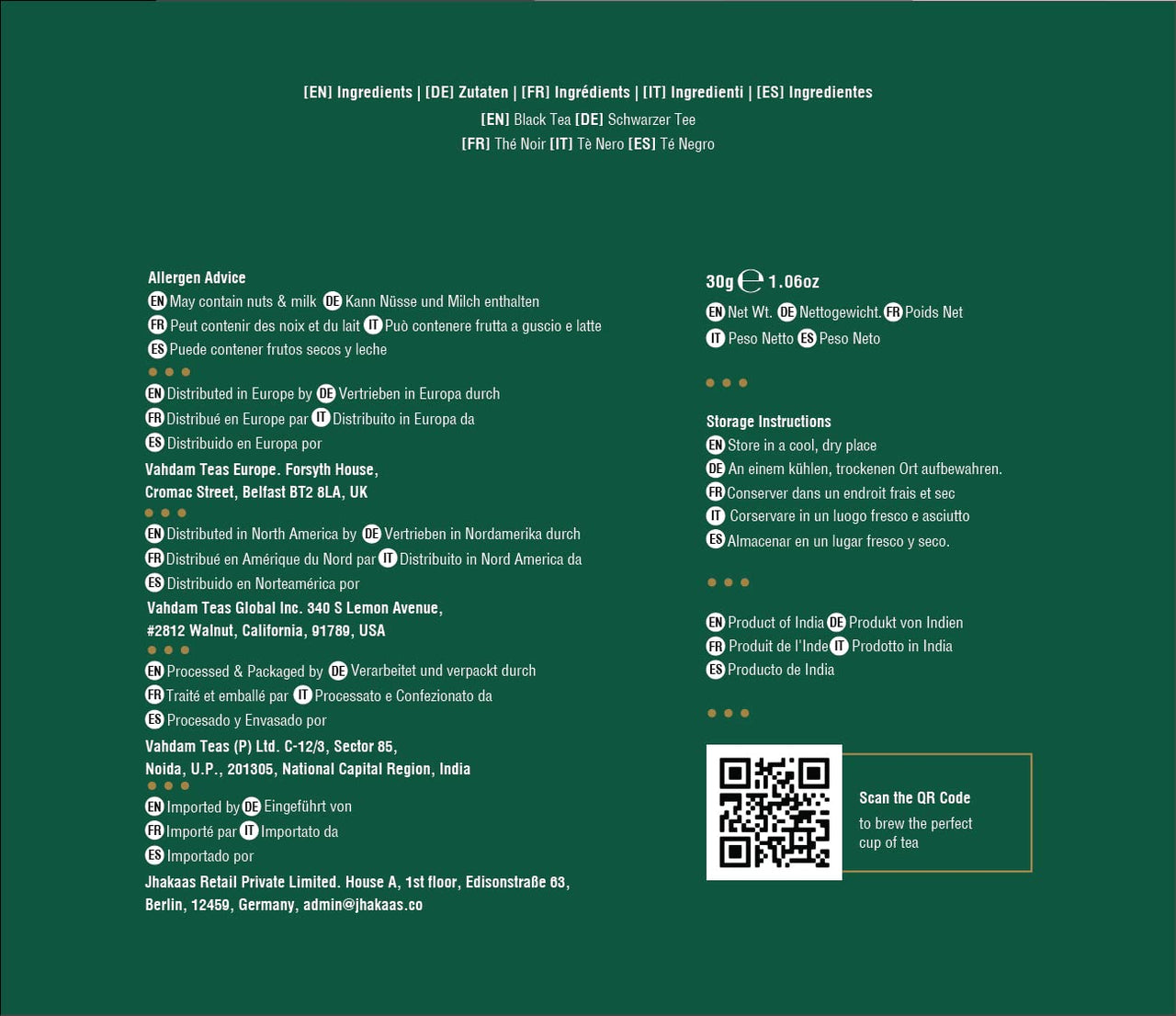 VAHDAM, Assam Black Tea (15 Tea Bags) - Long Leaf Assam Tea Bags - RICH & MALTY - Breakfast Tea Bags, FTGFOP1 Grade, 100% Certified Pure Unblended Assam Tea Loose Leaf - 15 Pyramid Tea Bags