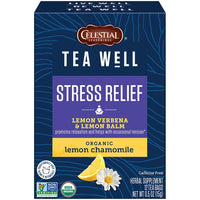 Celestial Seasonings TeaWell Herbal Tea, Stress Relief, Lemon Chamomile, Caffeine Free Wellness Tea, 12 Tea Bags (Pack of 1)