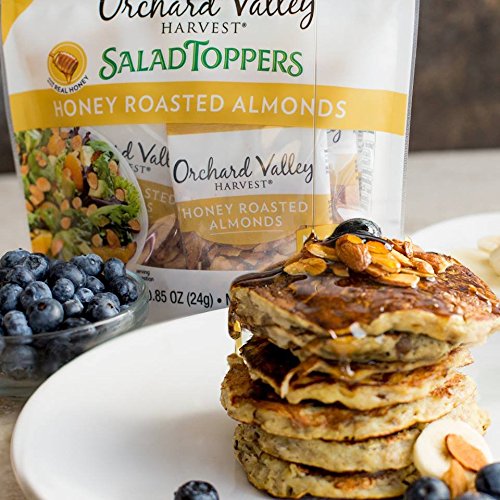 Orchard Valley Harvest Honey Roasted Sliced Almonds Salad Toppers, Gluten Free, Non-GMO, No Artificial Ingredients, 0.85 Ounce Bags (Pack of 8),
