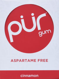 PUR Gum | Sugar Free Chewing Gum | 100% Xylitol | Vegan, Aspartame Free, Gluten Free & Keto Friendly | Natural Cinnamon Flavored Gum, 9 Pieces (Pack of 12)