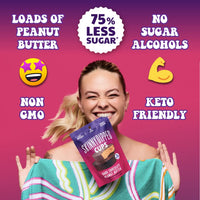 SkinnyDipped Dark Chocolate Peanut Butter Cups, 2g Sugar per Cup, Keto Friendly, No Palm Oil, Gluten Free, 3.2oz, 4 Pack (24 Cups Total)