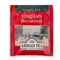 Ahmad Tea Black Tea, Nostalgic Britain Metal Caddy, English Breakfast Tea, 20 foil teabags - Caffeinated & Sugar-Free
