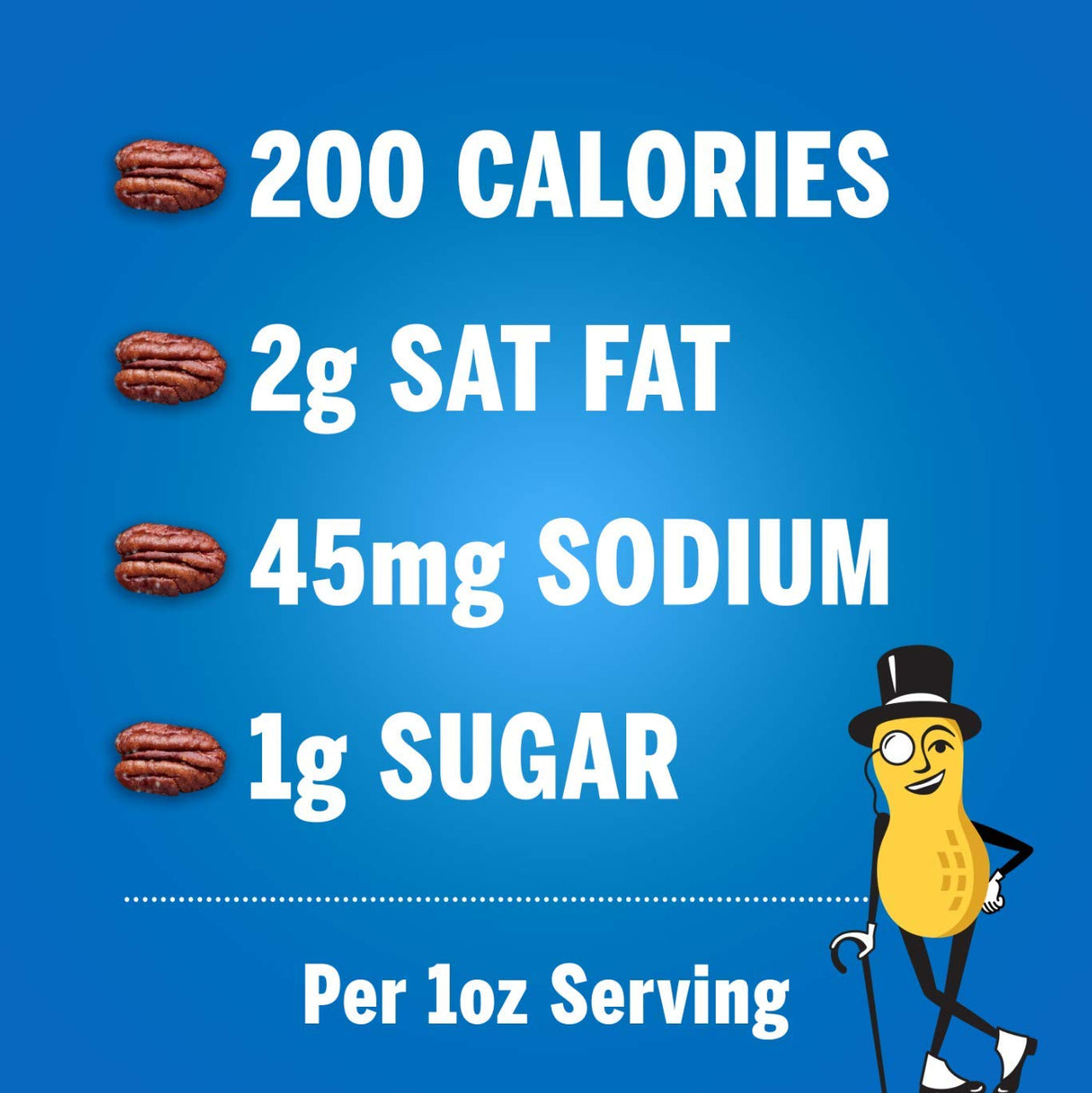 PLANTERS Roasted Pecans, 7.25 oz. Resealable Canister - Salted Pecans - Snacks for Adults - Kids Snacks - Vegan Snacks, Kosher