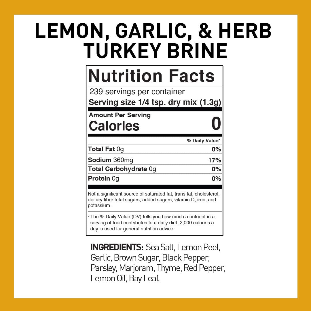 Spice Hunter Turkey Brine & Bag, Lemon, Garlic and Herb, 11 Ounce