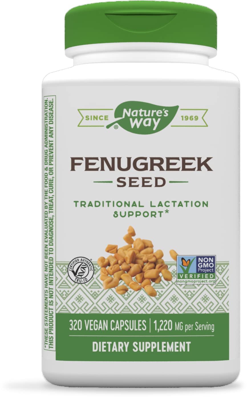 Nature's  Way Fenugreek Seed, Promotes Healthy Lactation*, Non-GMO Project Verified, Vegan, 320 Capsules