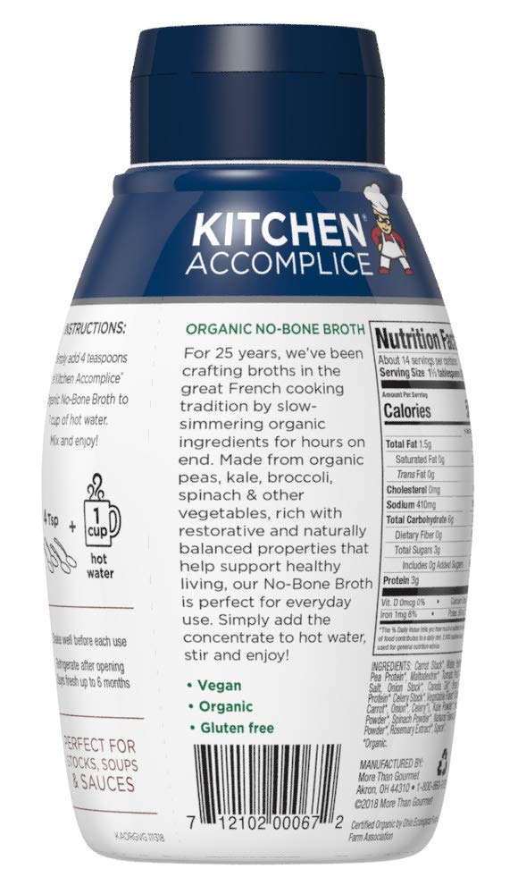 Kitchen Accomplice Organic Plant-based Vegan No-bone Broth Concentrate, 12 Oz