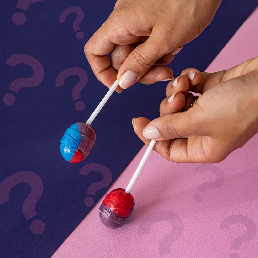 Colombina Bon Bon Bum Lollipops w/Bubble Gum Center - Assorted Mystery Flavor Candy Pack, Blueberry, Pineapple and Watermelon Flavors, Individually Wrapped Gluten Free Suckers 14 oz bag, (24 count)