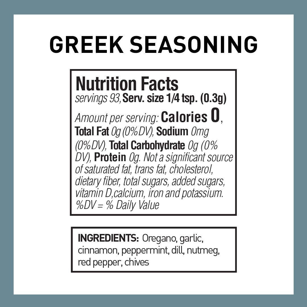 Spice Hunter The Seasoning Blend jar, Greek, 1 Oz