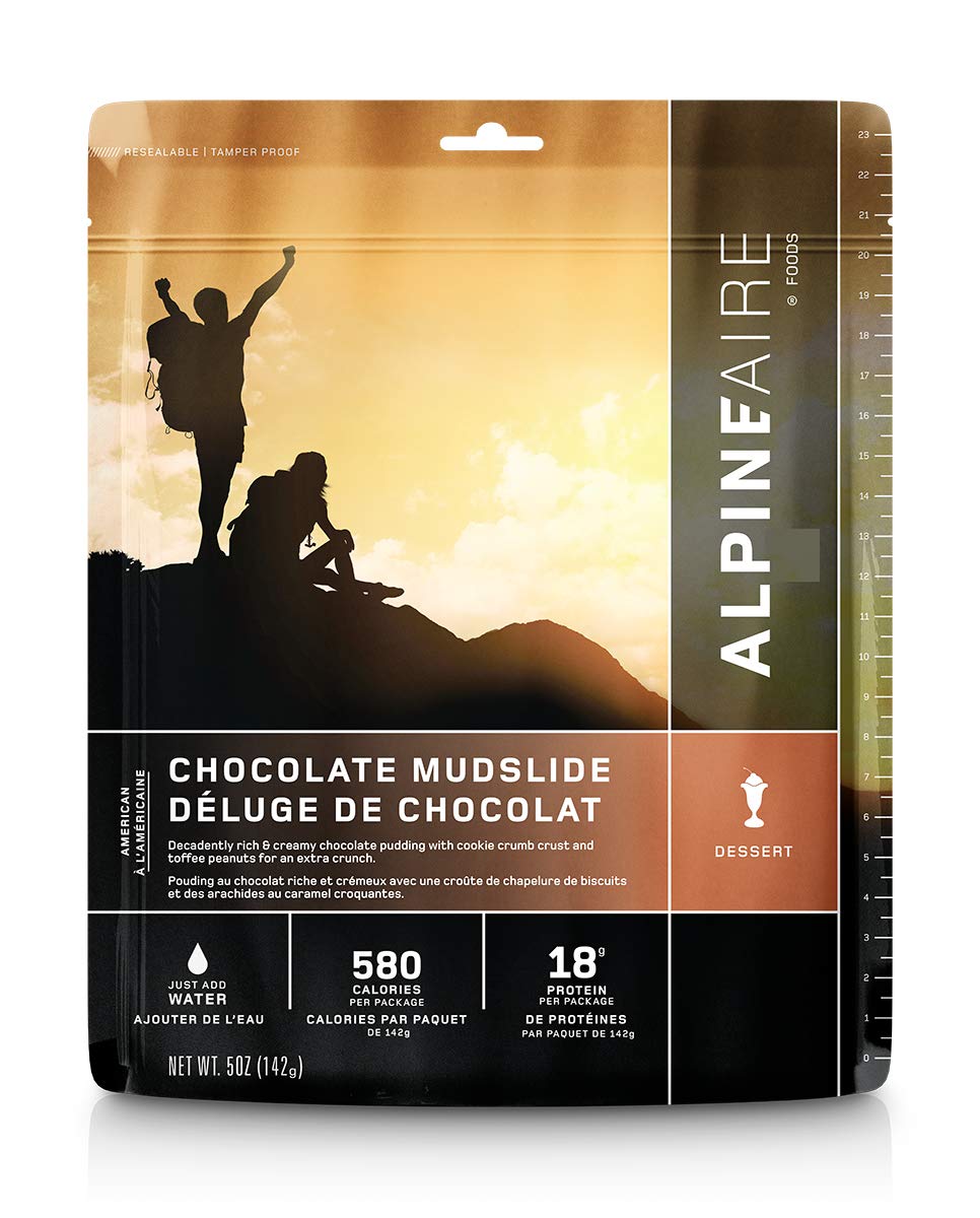 Alpine Chocolate Mudslide Freeze Dried/Dehydrated, Dessert Pouch, Just-add-Water, 2-Servings per Pouch