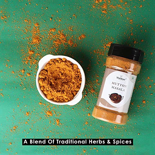 Malikaz' The Royale Taste Mutton Masala Jar, 90 g | A Blend of Traditional Herbs and Spices | Fragrant | Easy to add Exotic Flavours for Mouth-Watering Dishes |