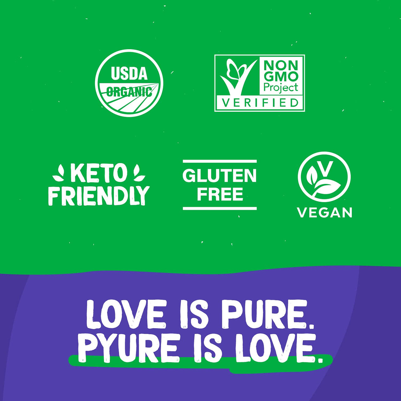 Pyure Organic Stevia Packets | Granulated Sugar Packets - White Sugar Substitute | Zero Carb, Zero Sugar, Zero Calorie Sweetener Packets | Plant-Based Stevia Packets for Keto Coffee | 80 Count
