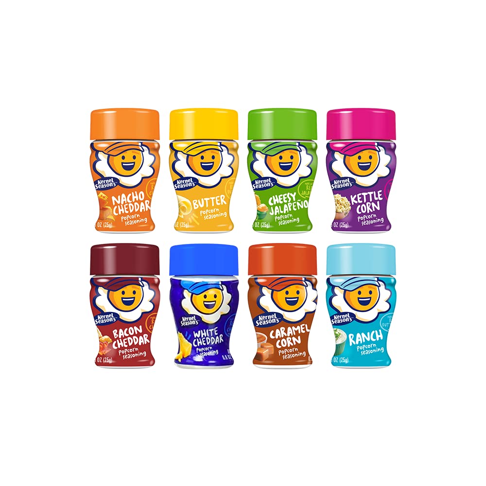 Kernel Season's  Popcorn Seasoning Mini Jars Variety Pack, 0.9 Ounce (Pack of 8)