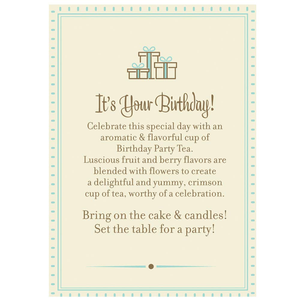 Harney & Sons Birthday Party Tea, Decaf, Sachets Decaffeinated 30 Count