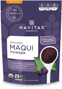 Navitas Organics Maqui Powder, 3 oz. Pouch, 17 Servings  Organic, Non-GMO, Freeze-Dried, Gluten-Free